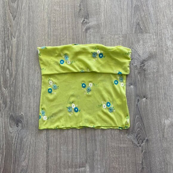 forest fairy mesh floral tube top - Picture 1 of 7